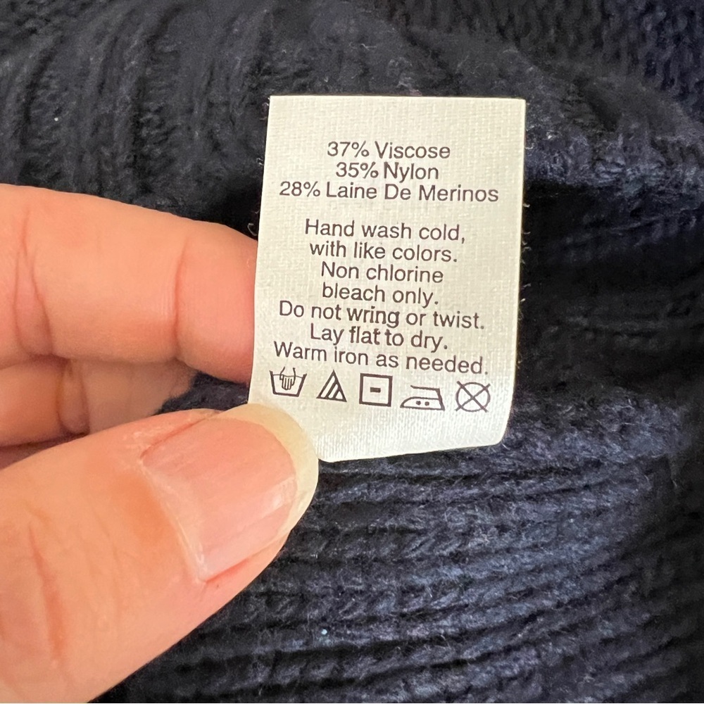 J. Crew Dark Blue Sweater with Bead Accents - Picture 4 of 10